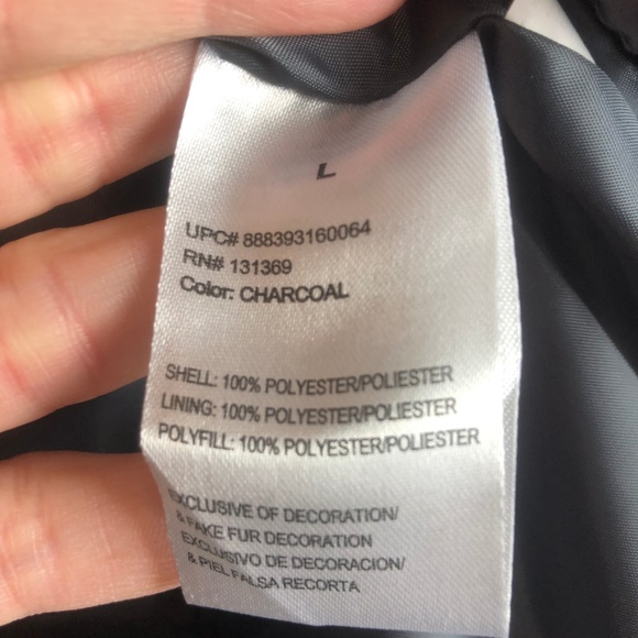 Rampage Charcoal Gray Belted Puffer Coat - Picture 4 of 6